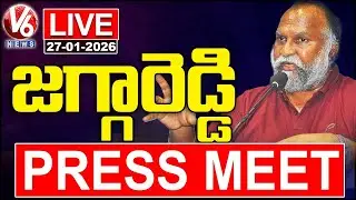 LIVE : Congress Leader Jagga Reddy Press Meet | V6 News