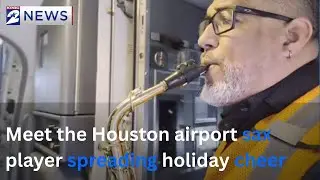 Holiday travel hits a sweeter note as Southwest Airlines worker plays sax at Houston airport