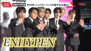 ENHYPEN、クールなスーツ姿で会場魅了!『KCON』レッドカーペットに登場 『KCON JAPAN 2023』