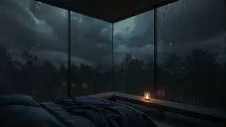 Heavy Rain on Window for Deep Sleep | No Talking Sleep Sounds