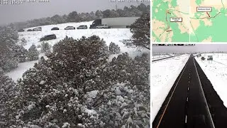 Snow pelts northern Arizona, closing roads & snarling traffic