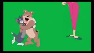 tom and spike fight !tom and jerry green screen !no copyright !