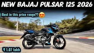 New Bajaj Pulsar 125 review 😍🔥 2026 disc brake single seat cyan blue black color/  #bajajpulsar125 