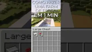 IRON FARM in 1 MINUTE #minecraft #farm #iron #tutorial #ironfarm #golem #iron #ironfarm