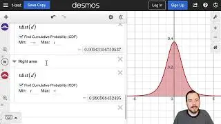 One Sample t-Test in Stapplet and Desmos