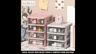 Rabbit Multilayer Stackable Desktop Drawer Organizer Shelves Storage With Handle