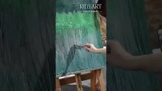 Abstract Teal & Emerald Green Wall Art &ndash;Silver Textured  Painting   #abstractcanvas #modernhomedecor