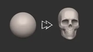 Digital Sculpting - Relearning Zbrush: 01 - skull 01