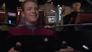 Lt. Paris and Ensign Kim Are In the Newly-Completed Delta Flyer