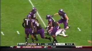 Chucky Hunter 5 Yard TFL TCU Horned Frogs vs Oklahoma 2012