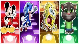 MICKEY🔴SONIC🔵SPONGEBOB🟡TOMTALKING🟢#tileshop