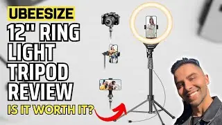 UBeesize 12'' Ring Light Review | Tripod Setup Test for YouTube, TikTok & Video Recording