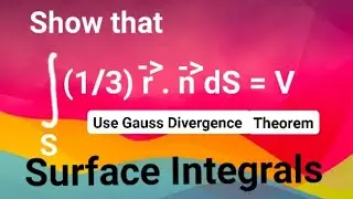 Gauss Divergence Theorem Examples #surfaceintegral #engineeringmathematics #vectorcalculus