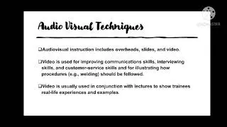 Chapter 7: Traditional Training Methods