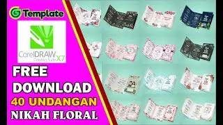 50+ Template desain undangan pernikahan Floral CDR gratis