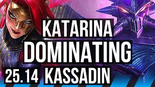 KATARINA vs KASSADIN (MID) | 500+ games, Dominating | KR Diamond | 25.14