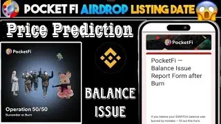 Pocket fi airdrop new update | Pocket fi airdrop listing date | pocket fi airdrop price prediction 😎