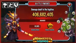 Over 400 Million Damage on Level 8 Bounty Hunt (Monster Legends)