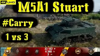 World of Tanks M5A1 Stuart Replay - 9 Kills 1.5K DMG(Patch 1.6.1)