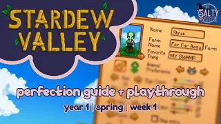 Stardew Valley Perfection Guide + Playthrough // Year 1 - Spring - Week 1