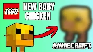 Я построил нового цыпленка из LEGO в Minecraft.