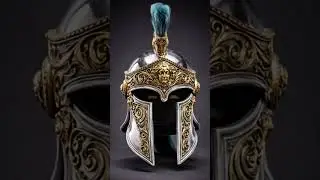 Roman helmet with metallic texture and gold details #aiart #grok #nanobananatrend #roman #italy