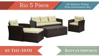 Rio 5-Piece Wicker Conversation set with Storage by Thy-HOM