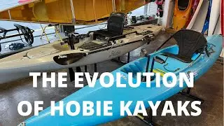 Эволюция каяков Hobie: Hobie Mirage Classic 2005 года против Hobie Outback 2021 года.