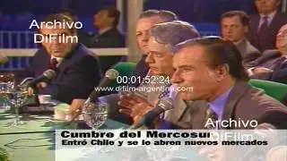 Cumbre del Mercosur - Discurso de Carlos Menem - Henrique Cardoso 1996