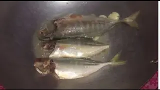 Asian Food - Fried Fish With Fermented Cabbage and Chili On Top
