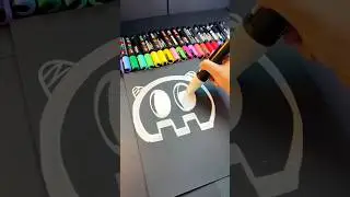 Drawing, But the white marker is HUGE!!Very satisfying #satisfying #art #asmr #drawing #poscamarkers