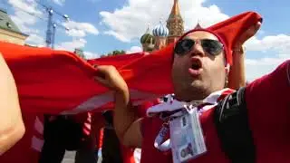 Тунисские болельщики на Красной площади