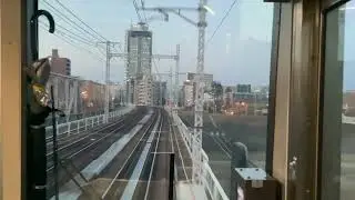 JR西日本京阪神緩行線新快速姫路行き背面展望新大阪から大阪間