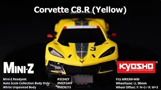 KYOSHO MINI-Z RWD CHEVROLET&reg; CORVETTE&reg; C8.R Yellow