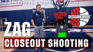 Gonzaga Basketball: Closeout Shooting Drill Using Decision Mode&copy; on The 12K Shooting Machine