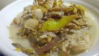 Banana Heart with Chicken Coconut Milk Recipe Ginataang Puso Ng Saging