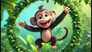 Max Monkey Swings Around | Jungle Movement Song for Kids | Nursery Rhymes in English
