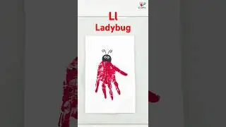 L for Ladybug - Alphabet handprint art for kids🐞 #shorts #abc #ladybug #toddler #activity #alphabet