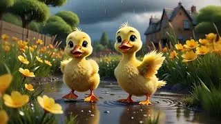 Seven Ducklings Count the Raindrops | Fun Counting Song for Kids | Learn Numbers with Ducklings