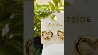 Westside gold toned heart earrings are perfect for minimal jewellery lovers💕 #jewellery #ugccontent