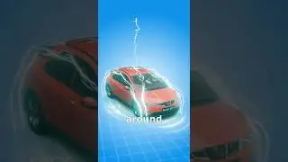 Что, если молния ударит в вашу машину? ⚡ #3d #фарадей #опасно #факты #анимация #безопасностьавтом...