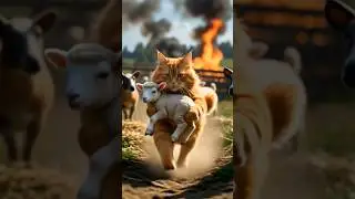Fluffy Orange Cat's Farm Adventures! 🐾🔥