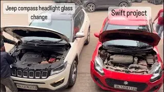 Jeep compass/innova crysta headlight glass change in Mayapuri 🚗🚗 #mayapuri #car #headlights #bmw