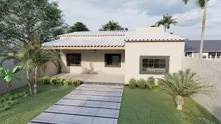 CASA MEIA AGUA SIMPLES | linda casa meia agua nos fundo do terreno |