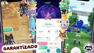 INTERCAMBIO con SUERTE GARANTIZADO | NIDORINO OSCURO con GORRO DE FIESTA A&Ntilde;O NUEVO 2026 POKEMON GO