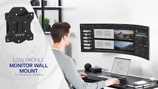 MOUNT-VWLP1 Low Profile Stationary Ultrawide Monitor Wall Mount by VIVO