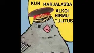 Annoyed bird meme but it's the winter war