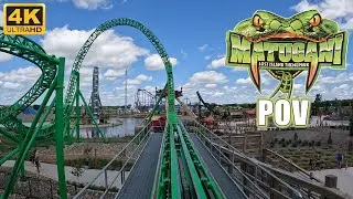 Matugani POV (Front, 4K 60FPS, 2024), Lost Island Themepark Intamin Launch Coaster | Non-Copyright