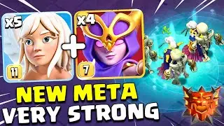 Unstoppable TH18 Super Witch + Fireball META | OP Rank Push Attack (Clash of Clans)