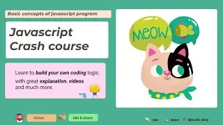 javascript crash course || Array